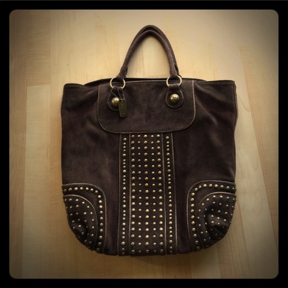 Dkny Handbags - DKNY Suede Studded Bag